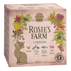 Rosie's Farm Adult 4 x 100 g comida húmeda para gatos - Pack mixto: 4 variedades