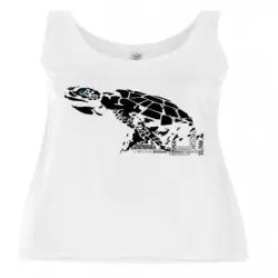 Camiseta tirantes  mujer tortuga color Blanco