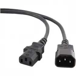 Gembird Cable de Alimentación C13 a C14 Macho/Hembra 1.8m Negro