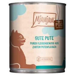 MjAMjAM Pure Meat comida húmeda para gatos 6 x 800 g - pavo puro