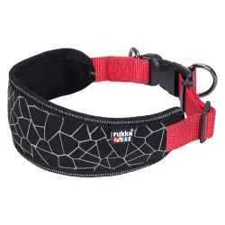 Rukka® Cube Soft collar, rojo / negro - Talla M: 30-50 cm de perímetro del cuello, An 25 mm