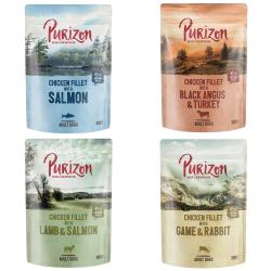 Purizon Adult 6 x 300 g sin cereales en bolsitas para perros - Pack mixto (4 variedades)