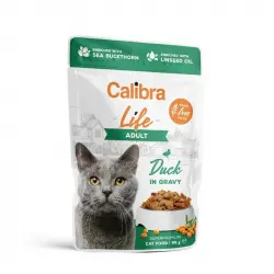 28x85gr Calibra Gato Adulto Pouch con Pato en Salsa