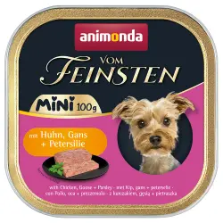 Animonda vom Feinsten Adult Mini 32 x 100 g - Con pollo, ganso y perejil