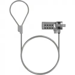 Aisens Cable Seguridad con Cerradura de Combinación para Ordenador/Monitor/Portátil 1.5M