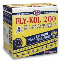 Fly-kol Cinta Pegamento Doble Cara Anti Moscas En Granjas Y Establos - 200 M