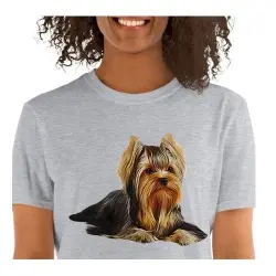 Macochula camiseta mujer personalizada con tu mascota gris