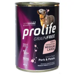 Prolife Grain Free Adulto Sensible Cerdo Mediano/Grande - 1 x 400 g