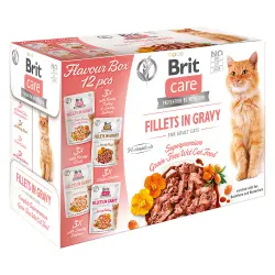 Brit Care Cat filetes en salsa 12 x 85 g  - Pack mixto