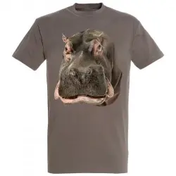 Camiseta Hipopótamo color Marrón