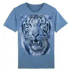 Camiseta Tigre Monocromática color Azul