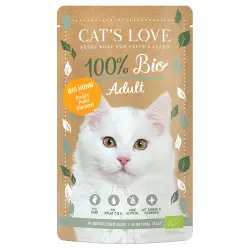 Cat's Love Bio 6 x 100 g comida húmeda ecológica para gatos - Pollo
