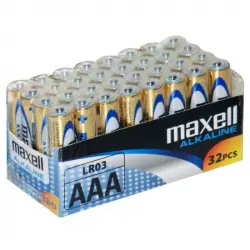 Maxell Alkaline Pack Pilas AAA LR03 32 Unidades