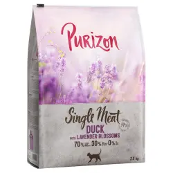 Purizon Single Meat con pato y flores de lavanda pienso para gatos - 2,5 kg