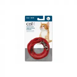 Catit Correa Extra Larga Roja para gatos, Tamaño 3m