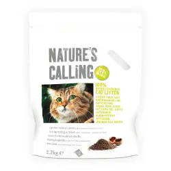 Nature's Calling arena biodegradable vegetal para gatos - 2,7 kg