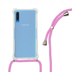 Ksix Funda Cordón Rosa TPU Transparente para Samsung Galaxy A50/A30S