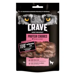 Crave Protein Chunks snacks para perros  - Pack ahorro mixto 6 x 55 g pollo y salmón