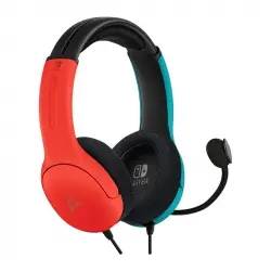 PDP LVL40 Auriculares Gaming Azul/Rojo para Nintendo Swtich