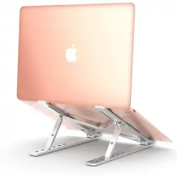 Klack Soporte de Aluminio Plegable y Ajustable para Tablet/Portátil hasta 17"
