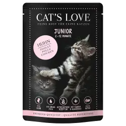 Cat's Love 12 x 85 g comida húmeda para gatos - Pollo junior