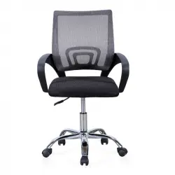 Adec Silla De Estudio Vita Giratoria Con Altura Regulable Negro/gris 90-102x60x60 Cm