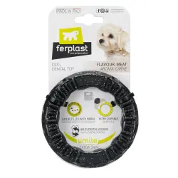Aro de juguete FERPLAST Smile negro para perros - XS: 8,5 x 1,7 cm (Diám x Al)