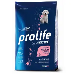 Prolife Sensitive Puppy Croquetas medianas/grandes de cordero y arroz para perros - 10 kg