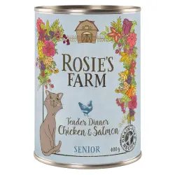 Rosie's Farm Senior 6 x 400 g para gatos - Pollo y salmón
