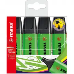 STABILO Boss Original 4 Marcadores Fluorescentes Verde
