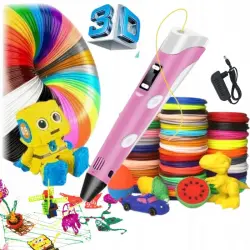 Arzopa Bolígrafo Inteligente 3D Pantalla Led 50m, 10 Colores Rosa
