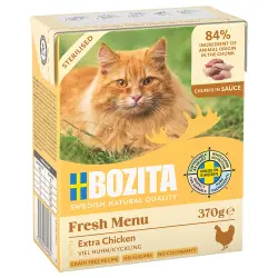 Bozita Tetra Bocaditos en salsa 6 x 370 g - Sterilised con pollo