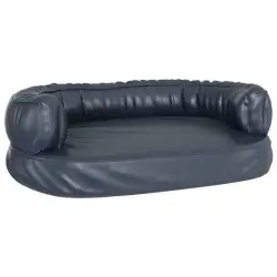 Vidaxl sofá acolchado rectangular azul oscuro para preros