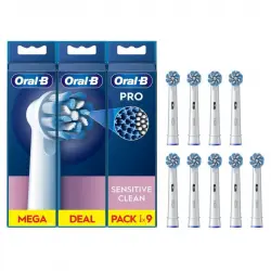 Oral-B Braun Sensitive Clean Pack de 9 Cabezales de Recambio