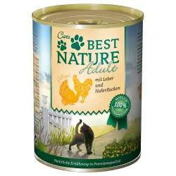Best Nature Adult 6 x 400 g comida húmeda para gatos - Ave e hígado