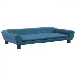 Cama Para Perros De Terciopelo Azul 100x50x21 Cm Vidaxl