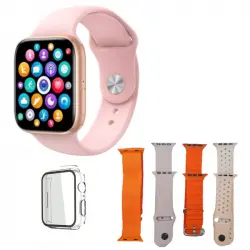 Klack T10 Pro Max Smartwatch 4 Correas + Protector de Pantalla Rosa