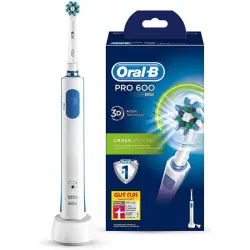 Oral-B Pro 600 Crossaction Cepillo Eléctrico Recargable Azul