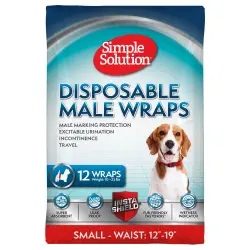 Simple Solution pañal desechable para perros macho - S: 30 - 48 cm, 12 unidades