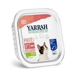 Yarrah Bio Paté 6 x 100 g en tarrinas - Salmón con algas marinas ecológicas