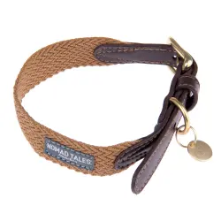 Collar Nomad Tales Bloom caramelo para perros - XL: 52 - 58 cm de contorno de cuello, 38 mm de ancho
