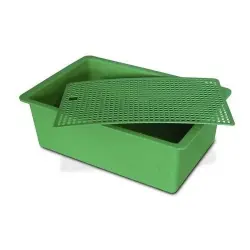 Cubeta plana con sandwich para roedores color Verde