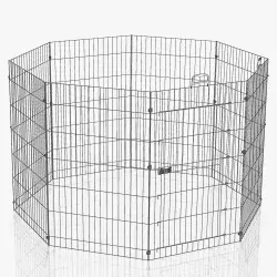 Parque octogonal Ferplast para roedores - M: 8 piezas de 57 x 76,5 cm (An x Al)