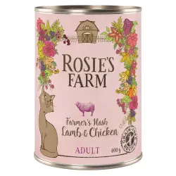 Rosie's Farm Adult 6 x 400 g para gatos - Cordero y pollo