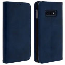 Avizar Funda Tipo Libro Billetera Vintage Azul para Samsung Galaxy S10e
