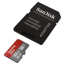 SanDisk Ultra MicroSDHC 32GB Clase 10 A1 UHS-I + Adaptador SD