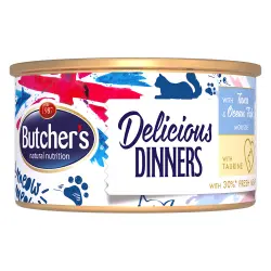 Butcher's Delicious Dinners comida húmeda para gatos 24 x 85 g - Atún y pescado de mar