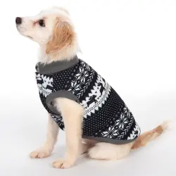 Jersey noruego de algodón para perros - Talla L: 35 cm longitud dorsal