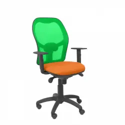 Piqueras y Crespo Jorquera Silla Malla Verde Asiento Bali Naranja