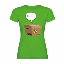 Camiseta mujer "Schrödinger" color Verde
